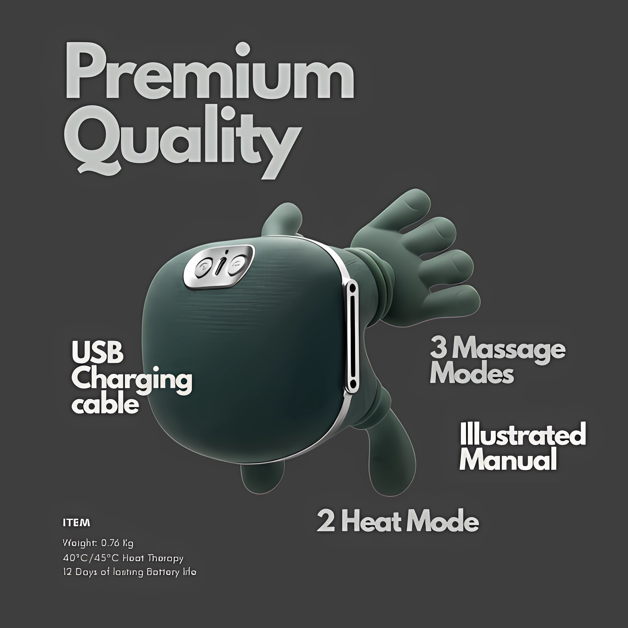 4D Ergonomic Multi-Node Massager