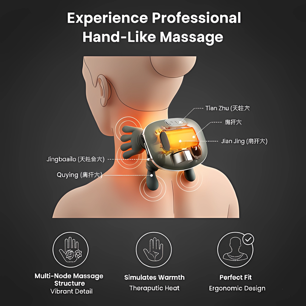 4D Ergonomic Multi-Node Massager